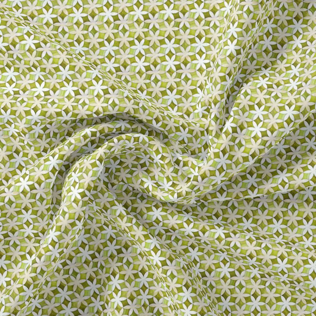 Green Flower Weightless Printed Fabric – we 0 ma0125 110 green flower weightless printed fabric 1