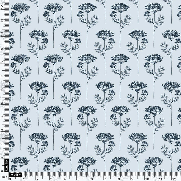 Winter Icy Flower Digital Printed Fabric - Weightless - FAB VOGUE Studio®