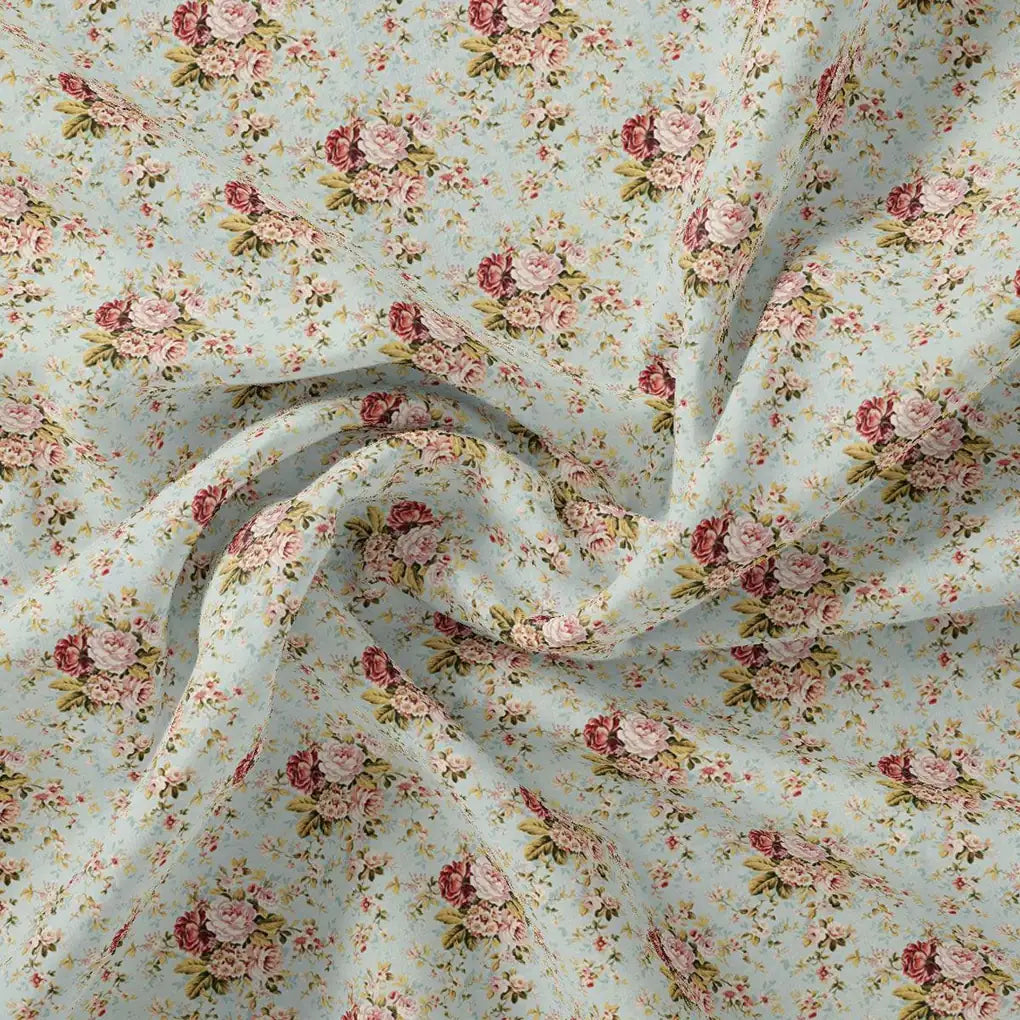 Light Mint Flower Weightless Printed Fabric – we 0 ma01273 110 light mint flower weightless printed fabric 1