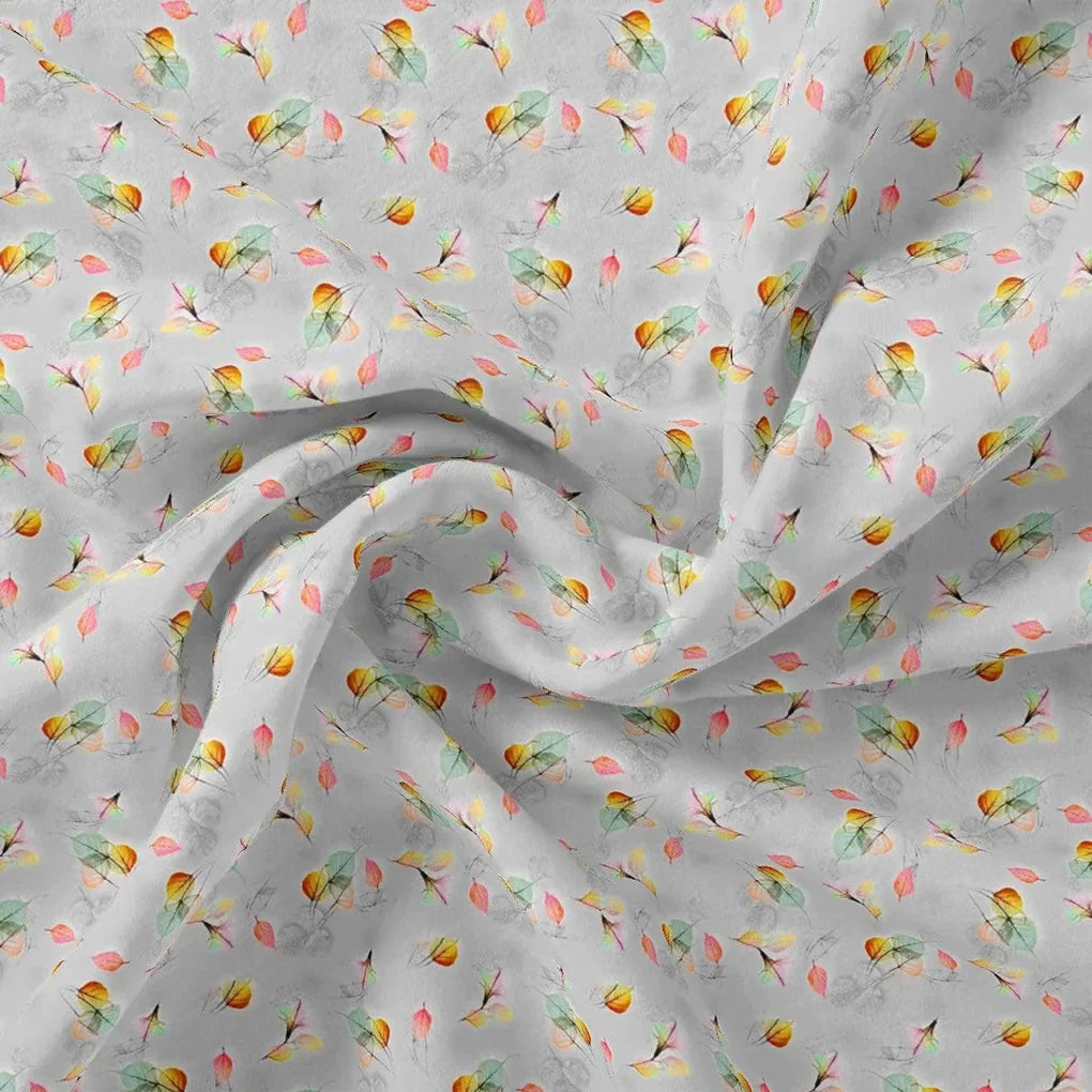 Gray Leaves Weightless Printed Fabric – we 0 ma012732 110 gray leaves weightless printed fabric 1