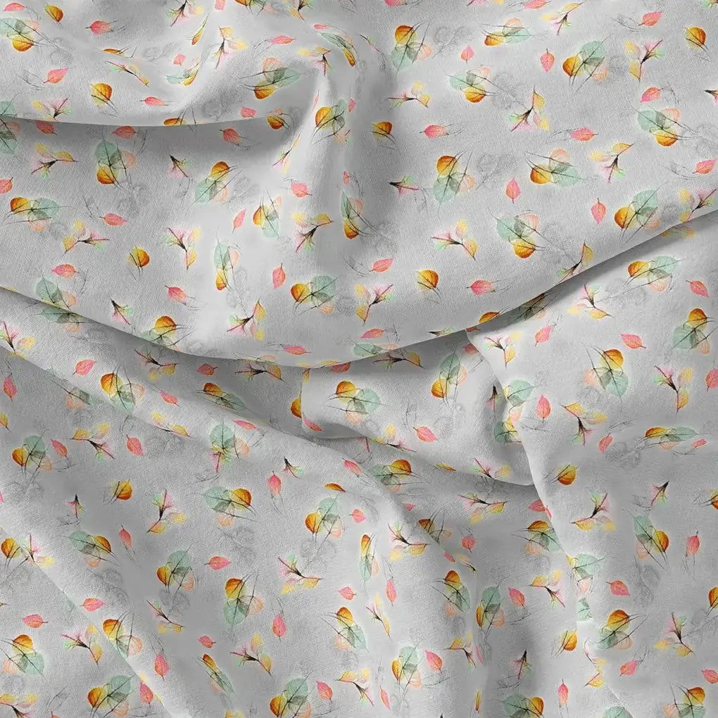 Gray Leaves Weightless Printed Fabric – we 0 ma012732 110 gray leaves weightless printed fabric 4