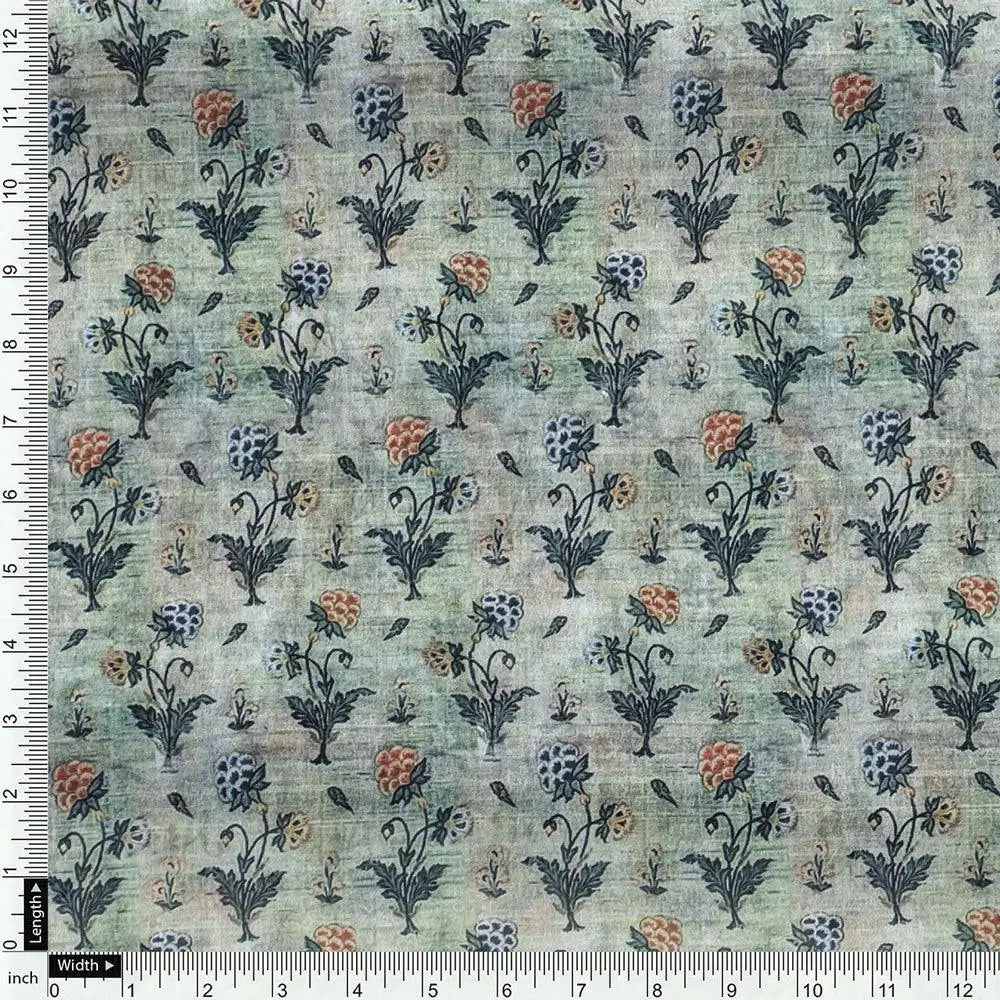 Beautiful Green Seamless Motif Flower Digital Printed Fabric - Weightless – we 0 ma0128 110 beautiful green seamless motif flower digital printed fabric weightless 4