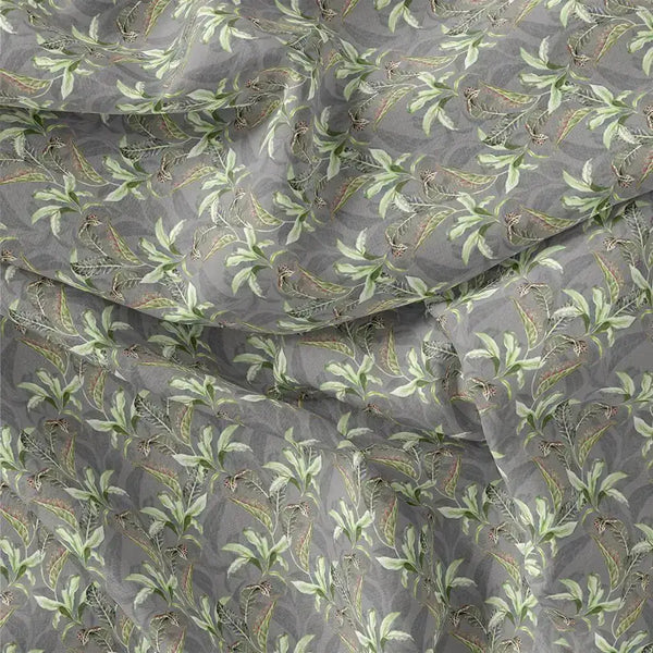 Pista Flower On Grey Digital Printed Fabric  - Weightless – we 0 ma013654 110 pista flower on grey digital printed fabric weightless 1