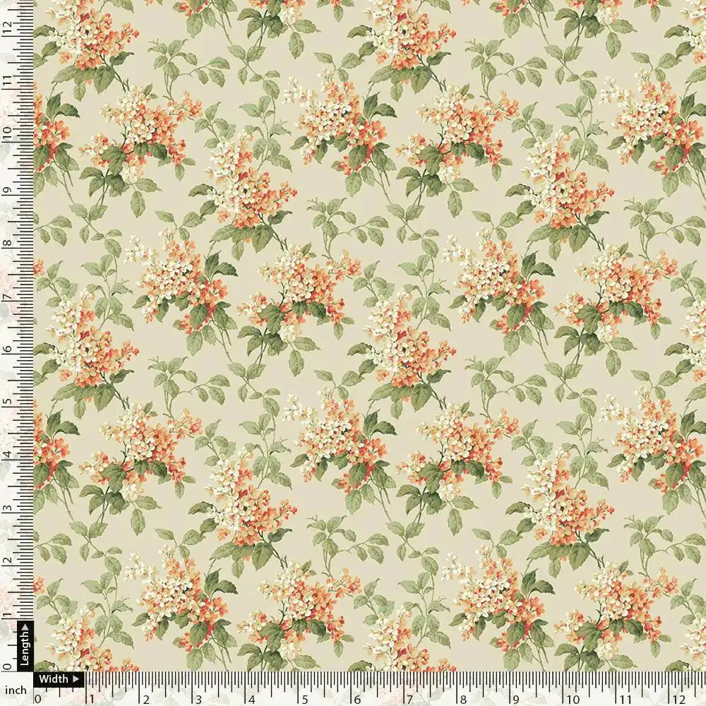 Painted Orange Flower Chintz Digital Printed Fabric  - Weightless – we 0 ma013660 110 painted orange flower chintz digital printed fabric weightless 4