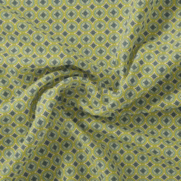Attractive Tiny Green Link Flower Digital Printed Fabric - Weightless – we 0 ma014921 110 attractive tiny green link flower digital printed fabric weightless 1