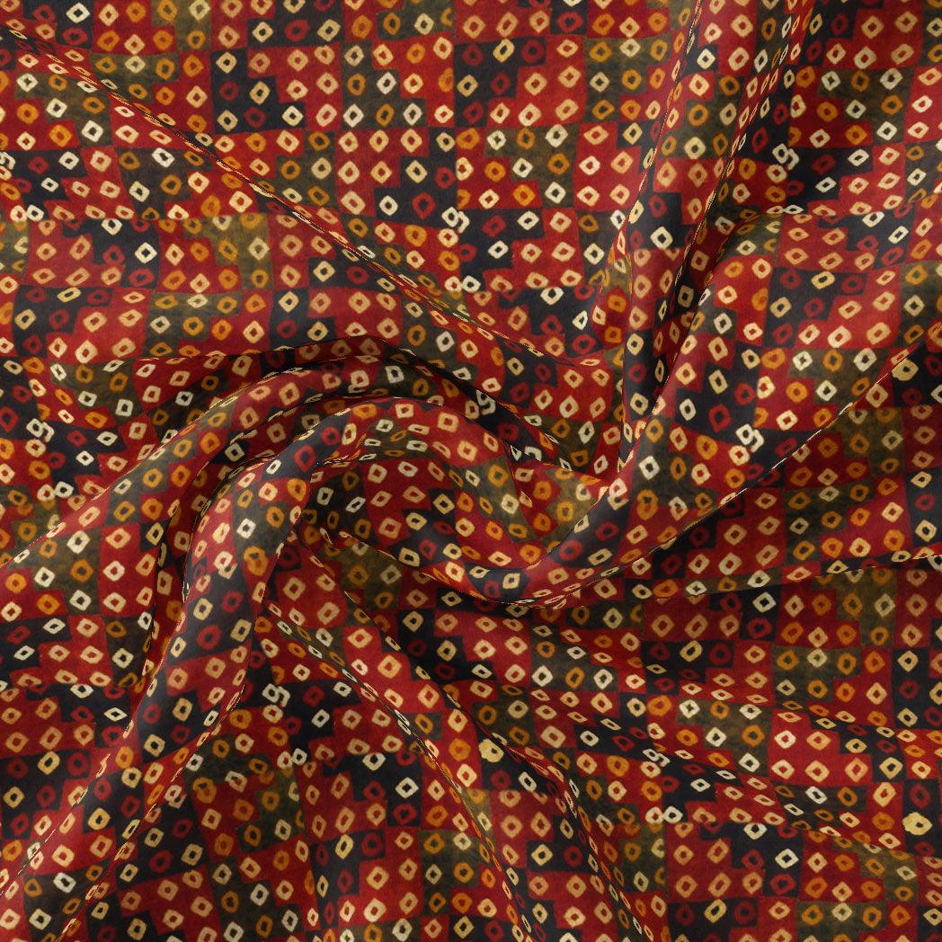 Multicolor Doted Weightless Printed Fabric - FAB VOGUE Studio®