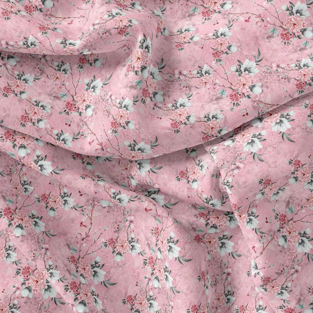 Pink Flower Weightless Printed Fabric – we 0 ma015408 110 pink flower weightless printed fabric 4
