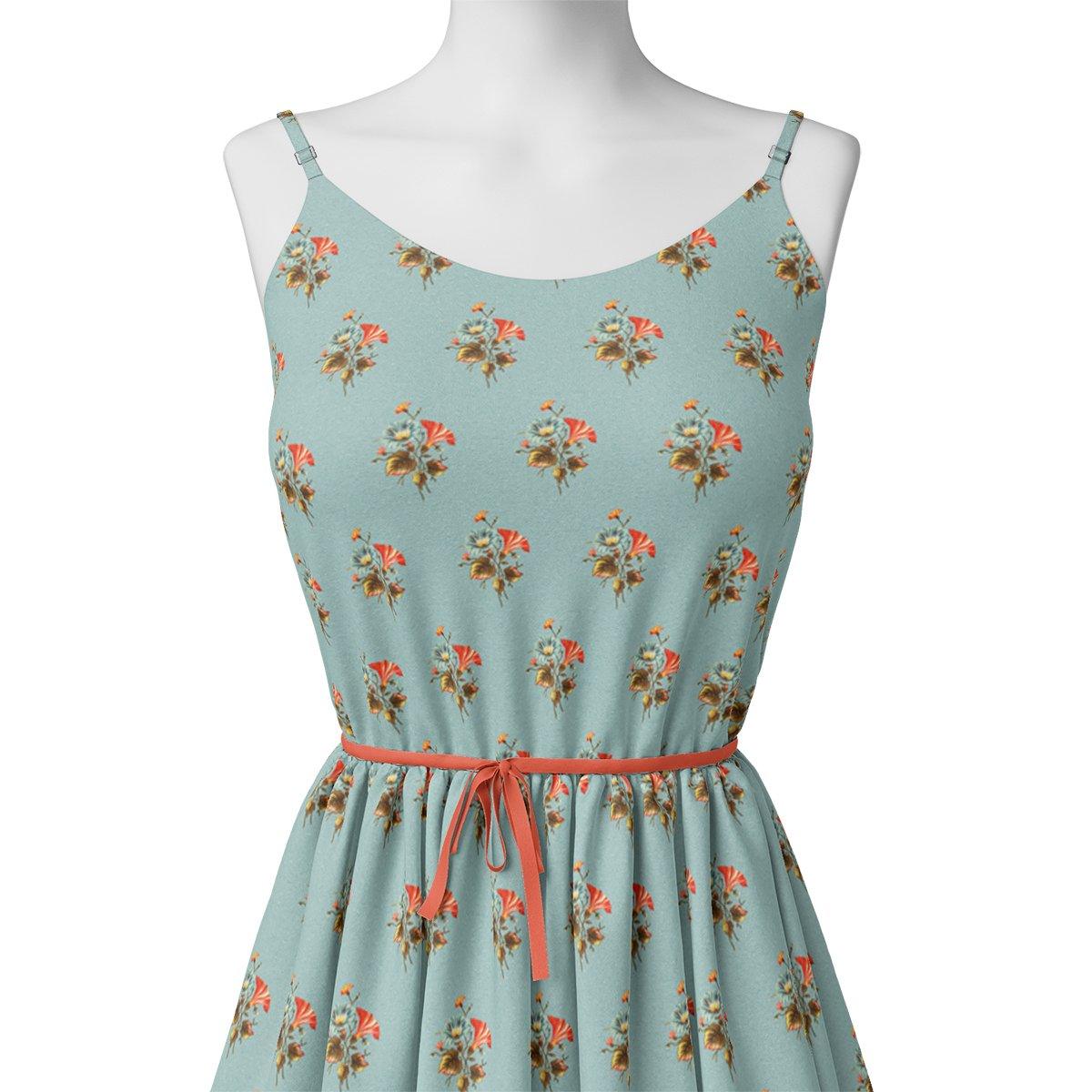 Vintage Flower Repeat Digital Printed Fabric - Weightless – we 0 ma0156 110 vintage flower repeat digital printed fabric weightless 2