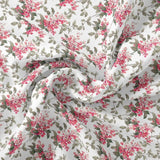 Tiny Daffodil Flower With Birch Leaves Digital Printed Fabric - Weightless – we 0 ma016202 110 tiny daffodil flower with birch leaves digital printed fabric weightless 1
