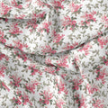 Tiny Daffodil Flower With Birch Leaves Digital Printed Fabric - Weightless – we 0 ma016202 110 tiny daffodil flower with birch leaves digital printed fabric weightless 3