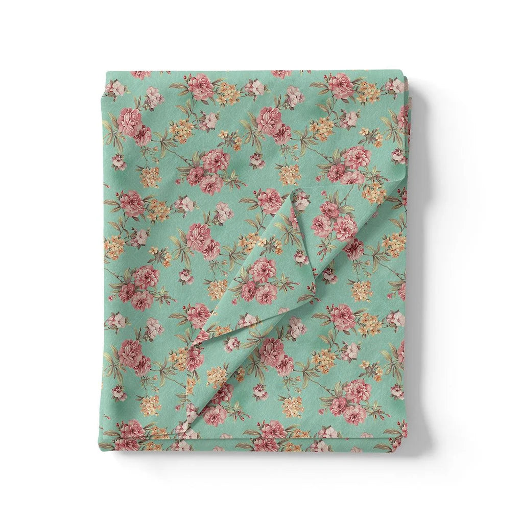 Teal Flower Weightless Printed Fabric – we 0 ma016347 110 teal flower weightless printed fabric 3