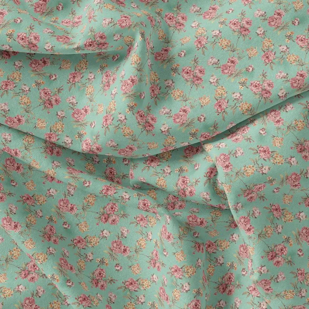 Teal Flower Weightless Printed Fabric – we 0 ma016347 110 teal flower weightless printed fabric 4