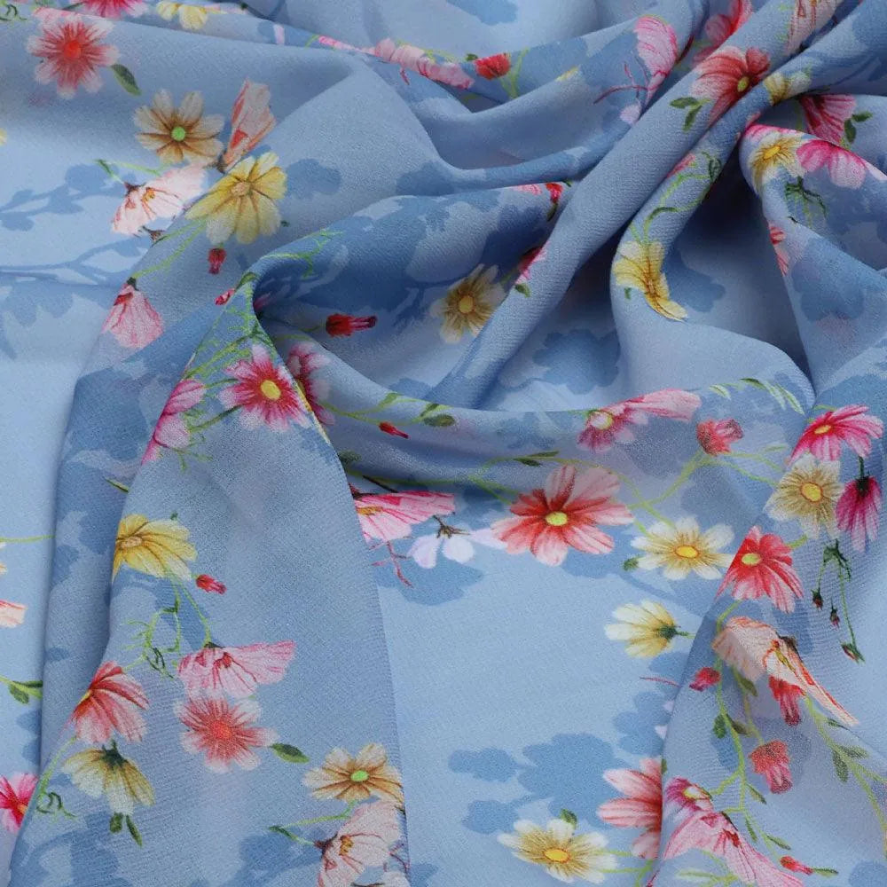 Colour Full Daisy With Spotted Background Digital Printed Fabric - Weightless – we 0 ma016817 110 colour full daisy with spotted background digital printed fabric weightless 3