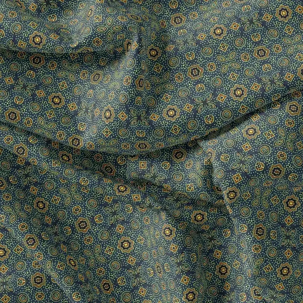 Stylized Medallion Motif Digital Printed Fabric - Weightless – we 0 ma0250 110 stylized medallion motif digital printed fabric weightless 1