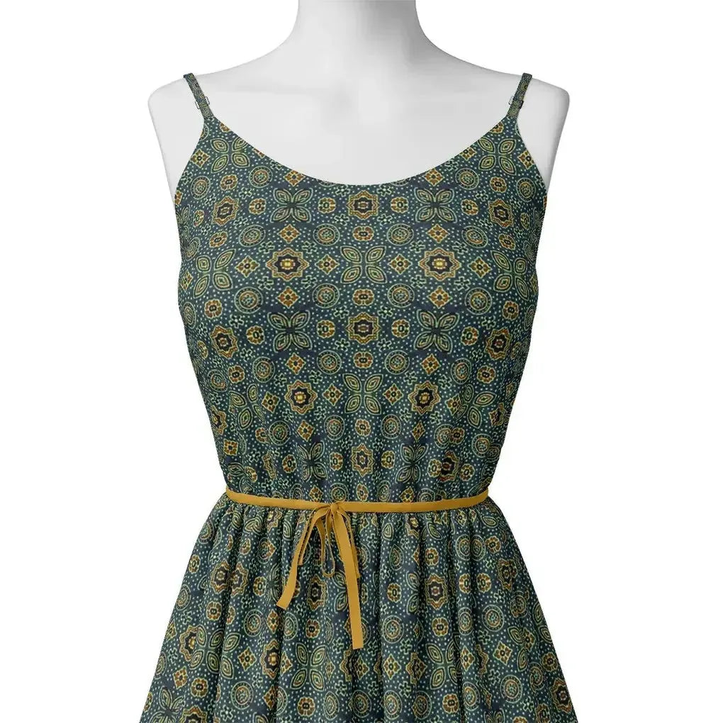 Stylized Medallion Motif Digital Printed Fabric - Weightless - FAB VOGUE Studio®