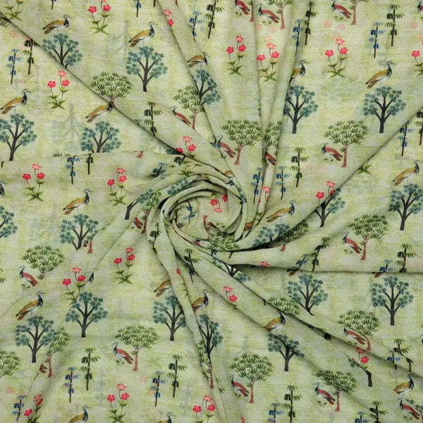 Pista Chinoiserie With Birds Digital Printed Fabric - Weightless – we 0 ma04430 110 pista chinoiserie with birds digital printed fabric weightless 1