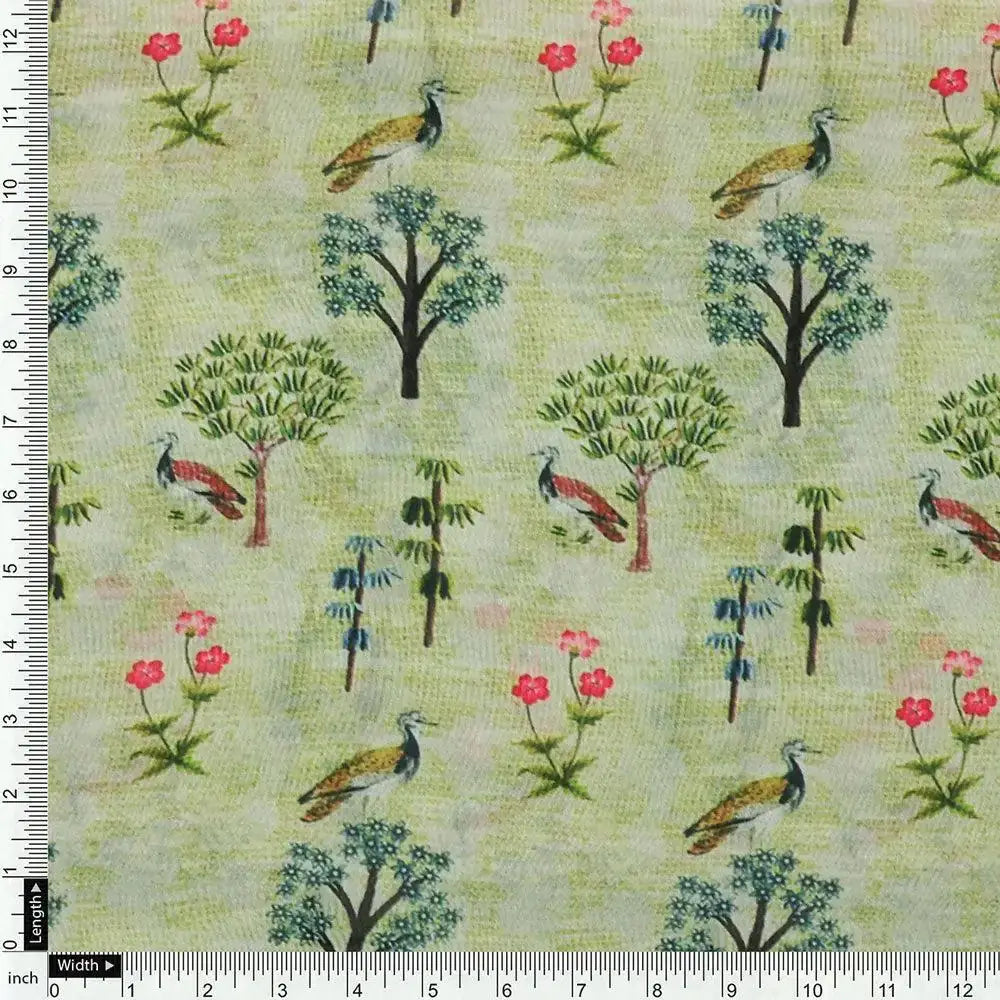 Pista Chinoiserie With Birds Digital Printed Fabric - Weightless – we 0 ma04430 110 pista chinoiserie with birds digital printed fabric weightless 4