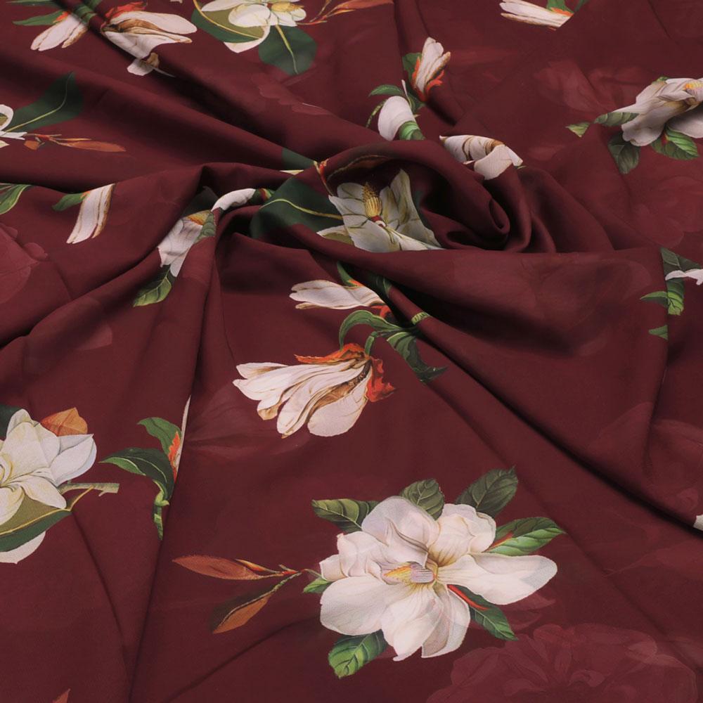 Big White Flower Repeat Digital Printed Fabric - Weightless – we 0 ma05154 110 big white flower repeat digital printed fabric weightless 3