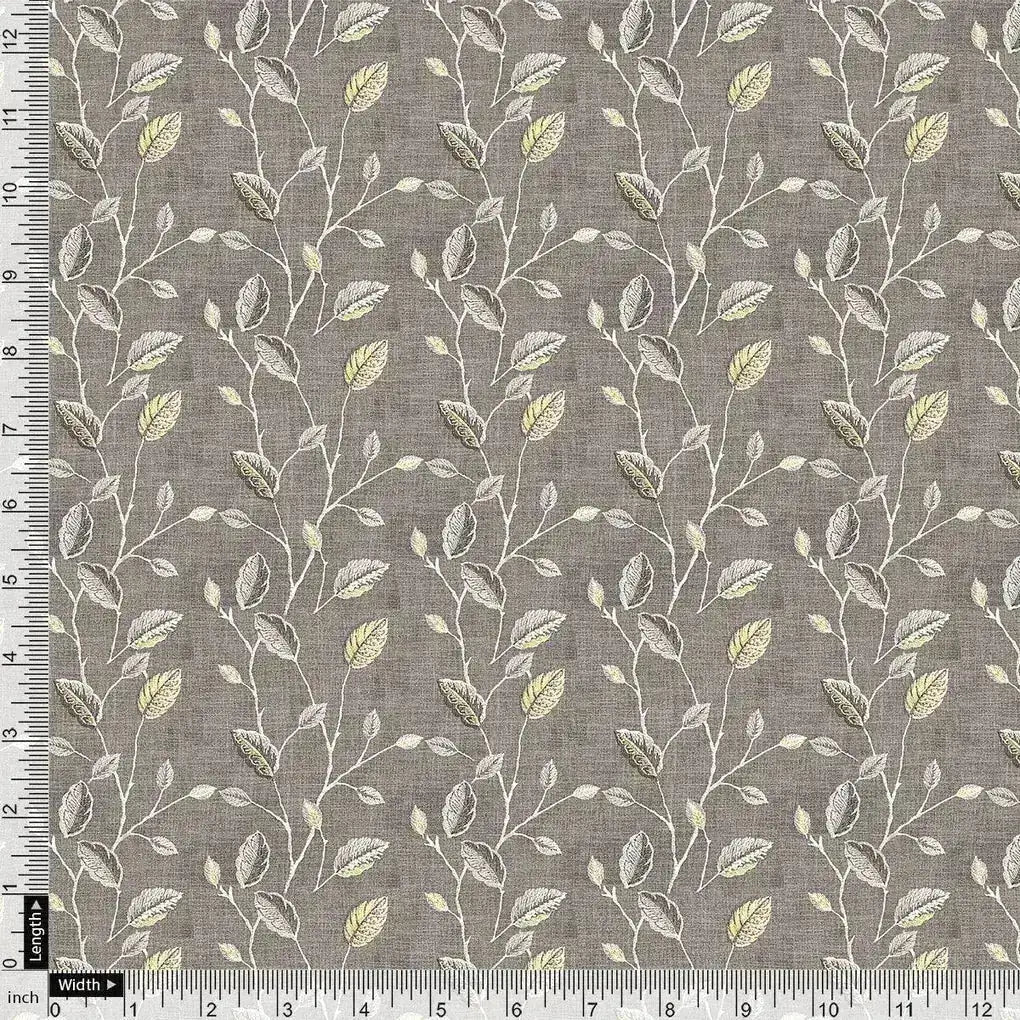 Brown Leaves With Stalk Digital Printed Fabric - Weightless – we 0 ma06380 110 brown leaves with stalk digital printed fabric weightless 4