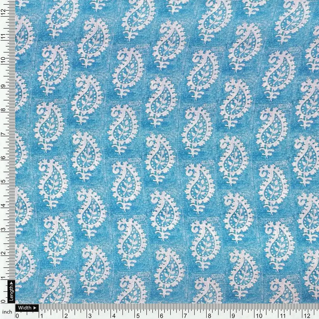 Morden Mango Leaves With Gumbo Colour Digital Printed Fabric - Weightless – we 0 ma0694 110 morden mango leaves with gumbo colour digital printed fabric weightless 4
