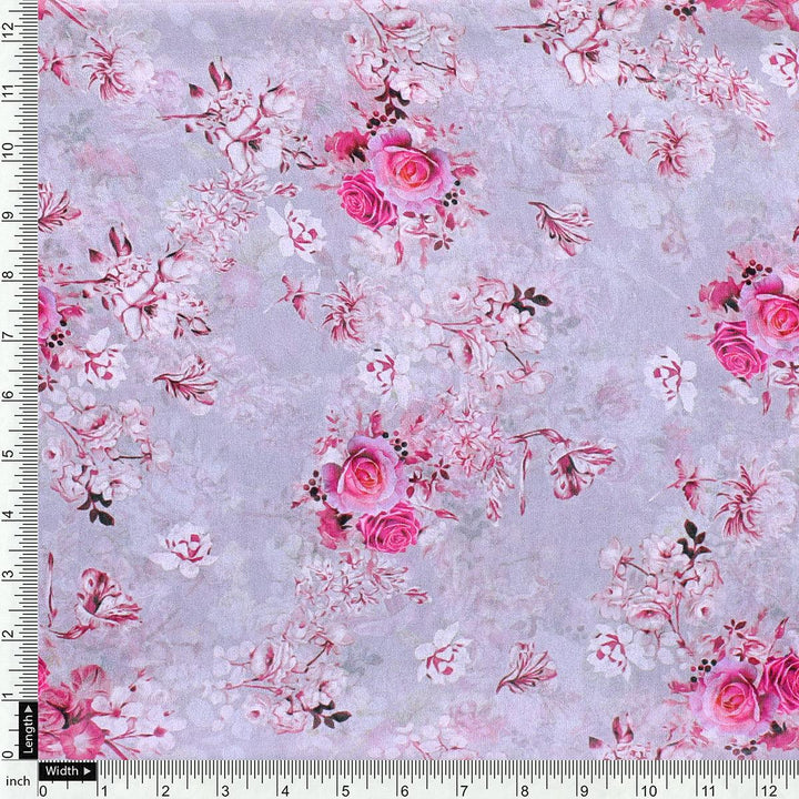 Tiny Roses Of Seamless Pattern Digital Printed Fabric - Weightless - FAB VOGUE Studio®