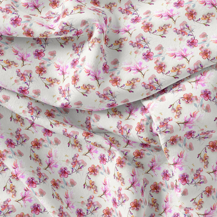 Morden Rainbow Chintz Floral Flower Digital Printed Fabric - Weightless - FAB VOGUE Studio®