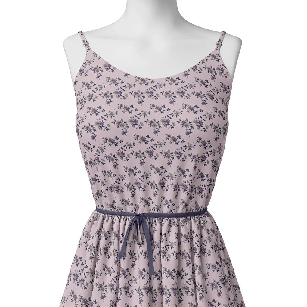 Tiny Blue Leaves With Flower Digital Printed Fabric - Weightless – we 0 ma08640 110 tiny blue leaves with flower digital printed fabric weightless 2