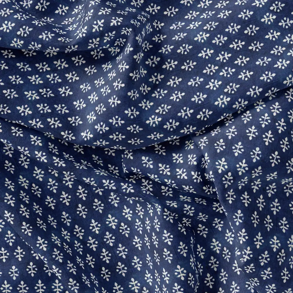 Beautiful Tiny Blue Plants Digital Printed Fabric - Weightless – we 0 ma0918 110 beautiful tiny blue plants digital printed fabric weightless 1