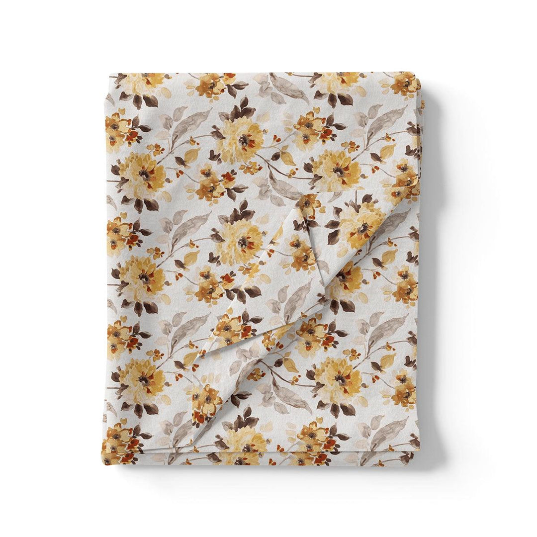 White Flower Weightless Printed Fabric - FAB VOGUE Studio®