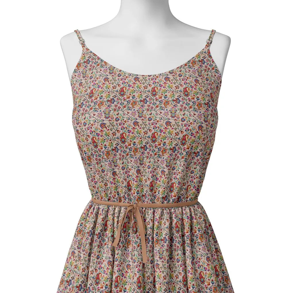 Multicolour Paisley With Buds Leaves Digital Printed Fabric - Weightless – we 0 ma14676 110 multicolour paisley with buds leaves digital printed fabric weightless 2