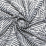 Attractive Black Strips With Bone Colour Digital Printed Fabric - Weightless – we 0 ta0078 110 attractive black strips with bone colour digital printed fabric weightless 1