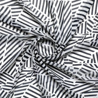 Attractive Black Strips With Bone Colour Digital Printed Fabric - Weightless – we 0 ta0078 110 attractive black strips with bone colour digital printed fabric weightless 1