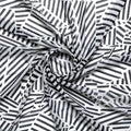 Attractive Black Strips With Bone Colour Digital Printed Fabric - Weightless – we 0 ta0078 110 attractive black strips with bone colour digital printed fabric weightless 1