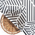 Attractive Black Strips With Bone Colour Digital Printed Fabric - Weightless – we 0 ta0078 110 attractive black strips with bone colour digital printed fabric weightless 2