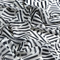 Attractive Black Strips With Bone Colour Digital Printed Fabric - Weightless – we 0 ta0078 110 attractive black strips with bone colour digital printed fabric weightless 3