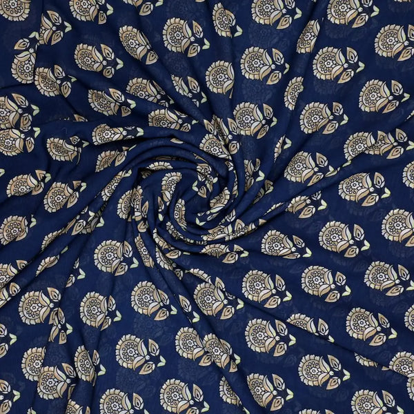 Simply Gradient Sunflower With Blue Background Digital Printed Fabric - Weightless – we 0 ta0168 110 simply gradient sunflower with blue background digital printed fabric weightless 1
