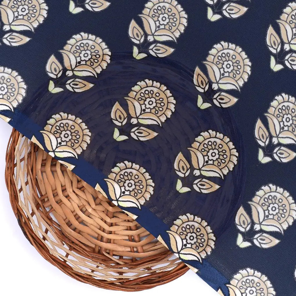 Simply Gradient Sunflower With Blue Background Digital Printed Fabric - Weightless – we 0 ta0168 110 simply gradient sunflower with blue background digital printed fabric weightless 2