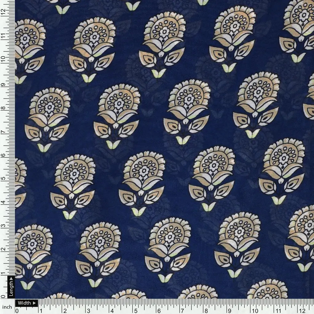 Simply Gradient Sunflower With Blue Background Digital Printed Fabric - Weightless – we 0 ta0168 110 simply gradient sunflower with blue background digital printed fabric weightless 4
