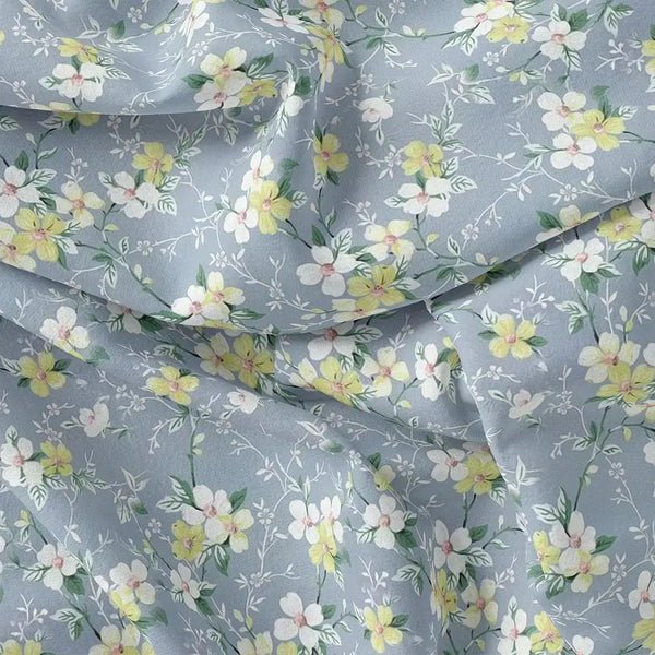 Beautiful White Jasmine Valley Flower Digital Printed Fabric - Weightless – we 0 ta05677 110 beautiful white jasmine valley flower digital printed fabric weightless 1