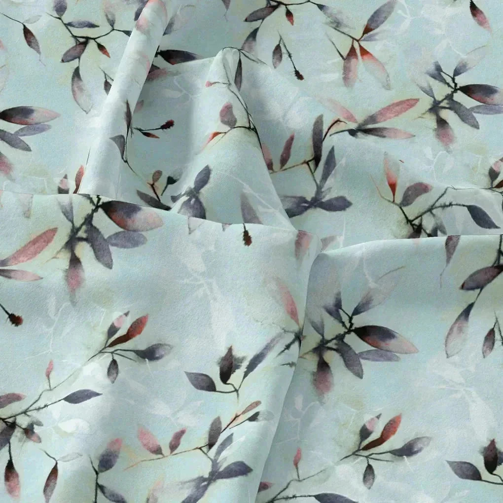 Bluish Thin And Light Leaves Digital Printed Fabric - Weightless – we 0 ta05861p2 110 bluish thin and light leaves digital printed fabric weightless 3