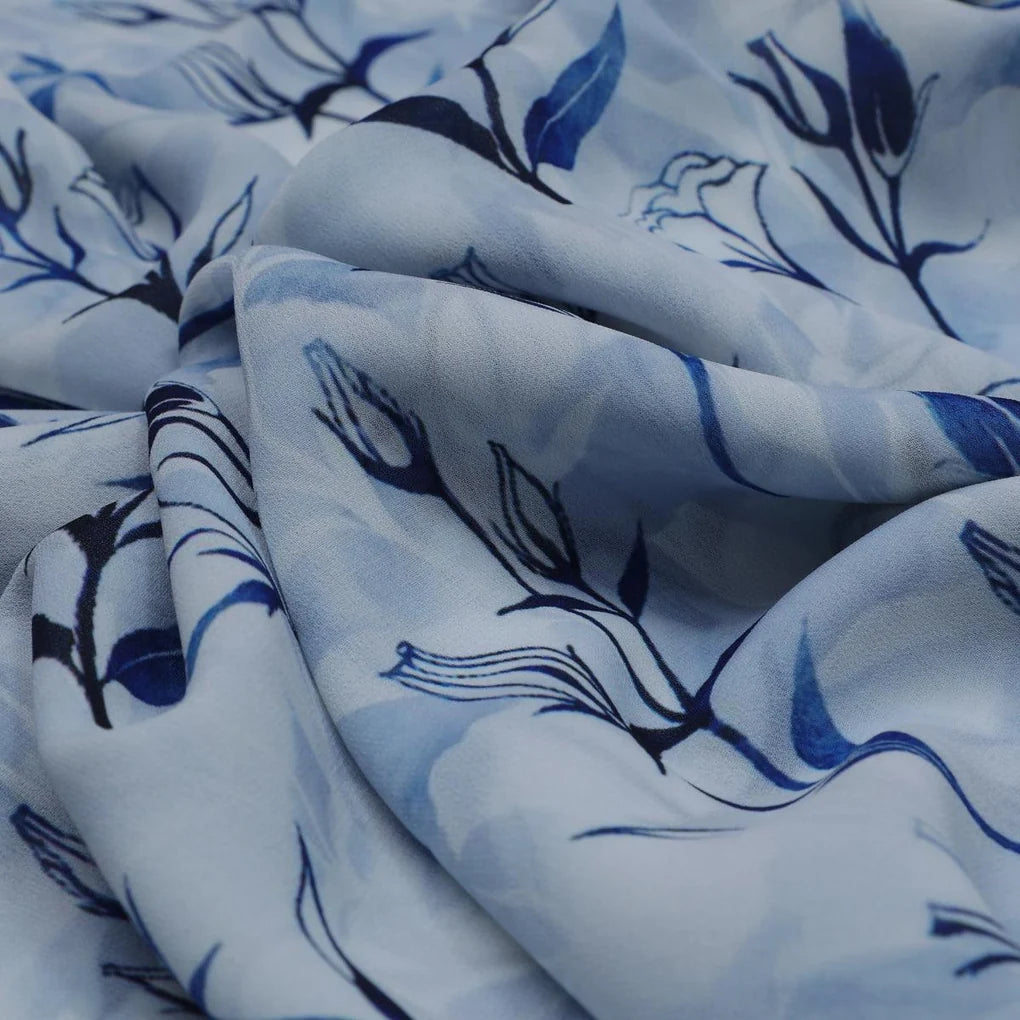Attractive Blue Bud Water Paint Shadow Digital Printed Fabric - Weightless – we 0 ta05926 110 attractive blue bud water paint shadow digital printed fabric weightless 3