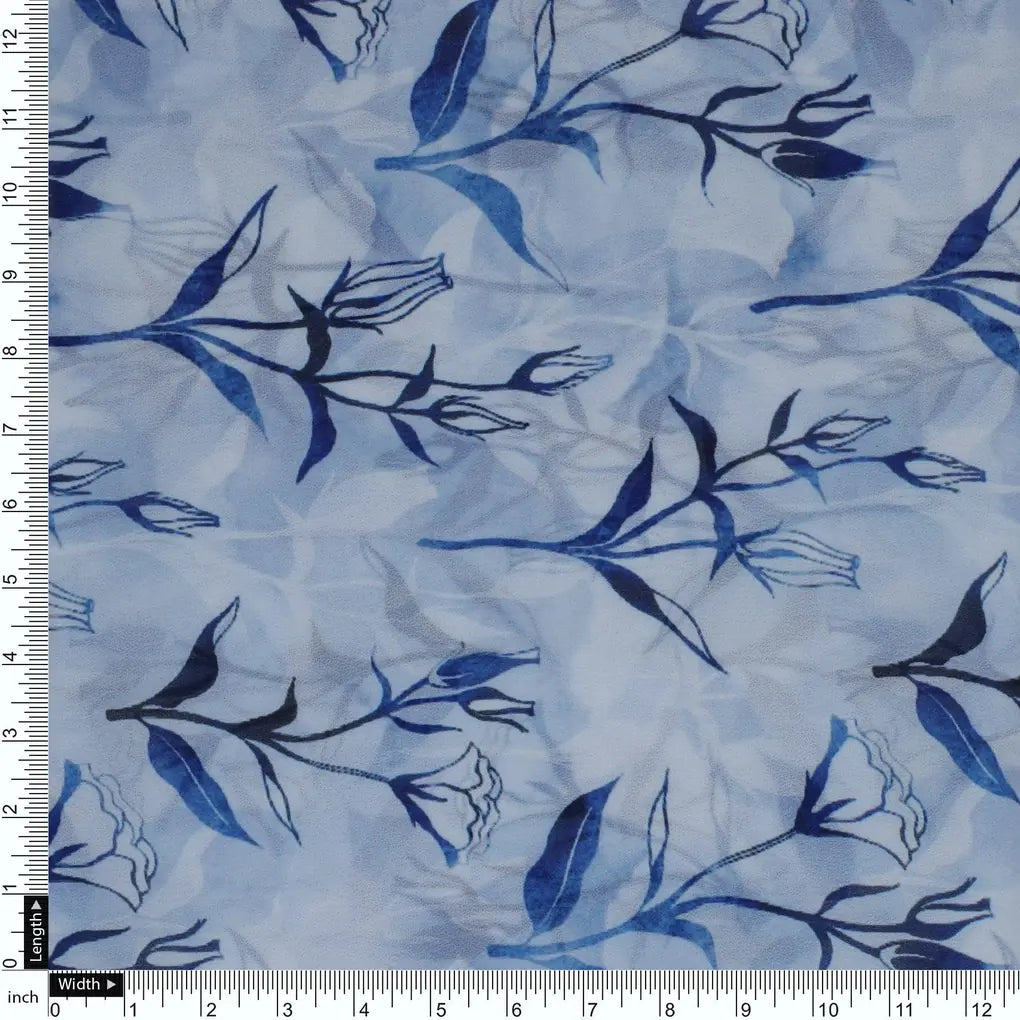 Attractive Blue Bud Water Paint Shadow Digital Printed Fabric - Weightless – we 0 ta05926 110 attractive blue bud water paint shadow digital printed fabric weightless 4