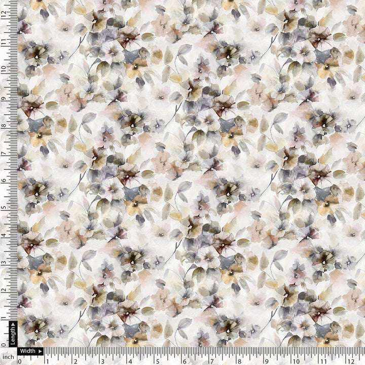 Vintage Pattern Of Chintz And Leaves Digital Printed Fabric - Weightless - FAB VOGUE Studio®