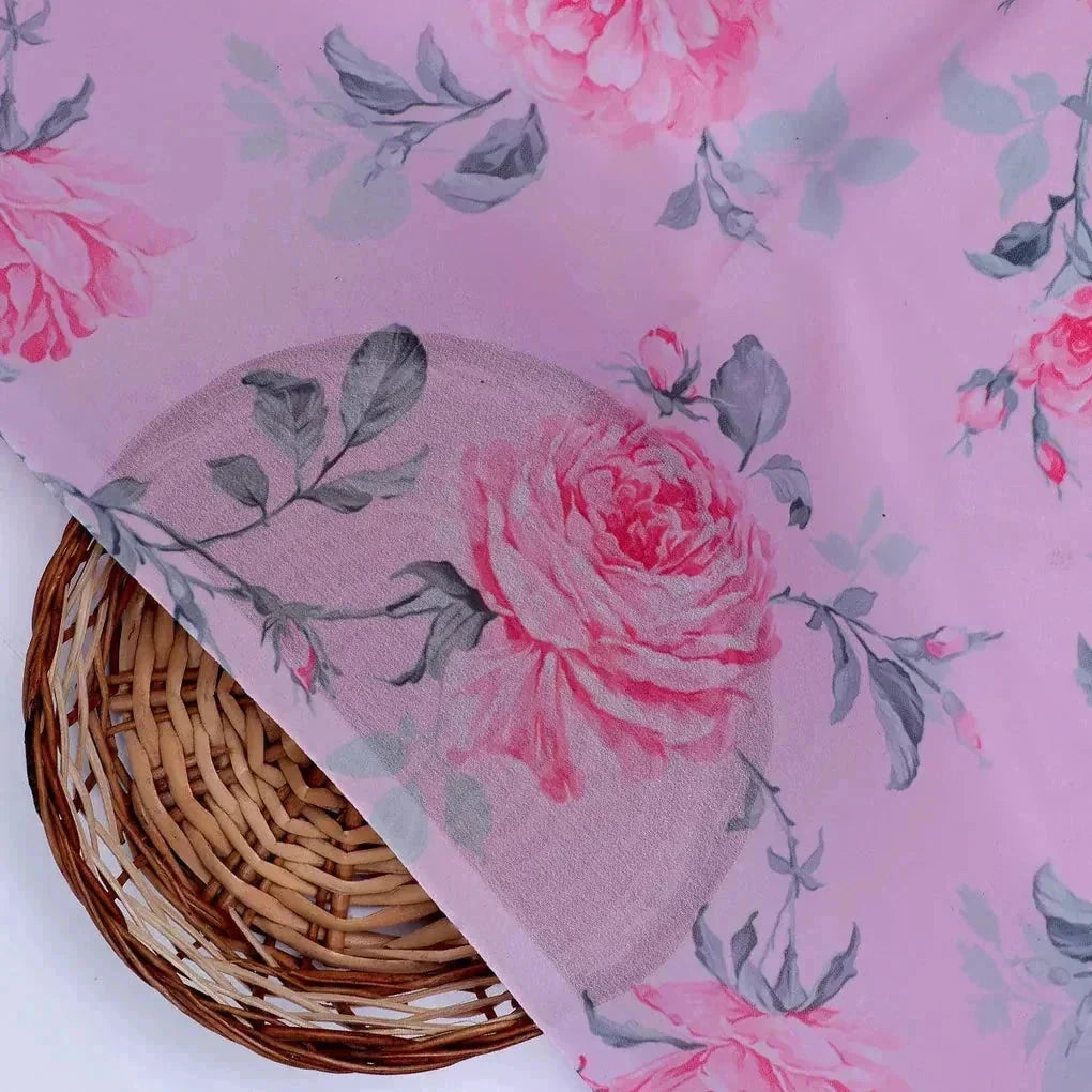 Pink Rose Allover Digital Printed Fabric - Weightless – we 0 ta06118p2 110 pink rose allover digital printed fabric weightless 2