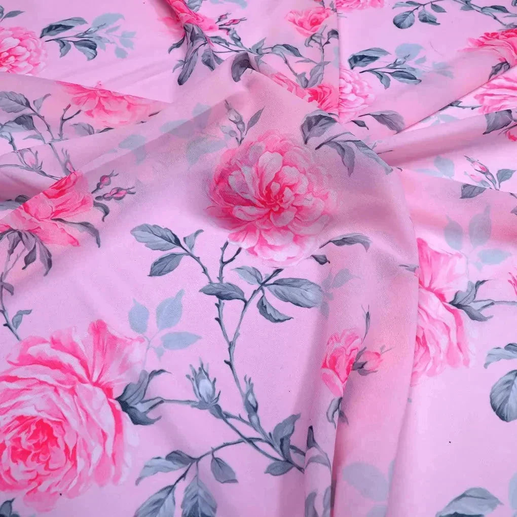 Pink Rose Allover Digital Printed Fabric - Weightless – we 0 ta06118p2 110 pink rose allover digital printed fabric weightless 3