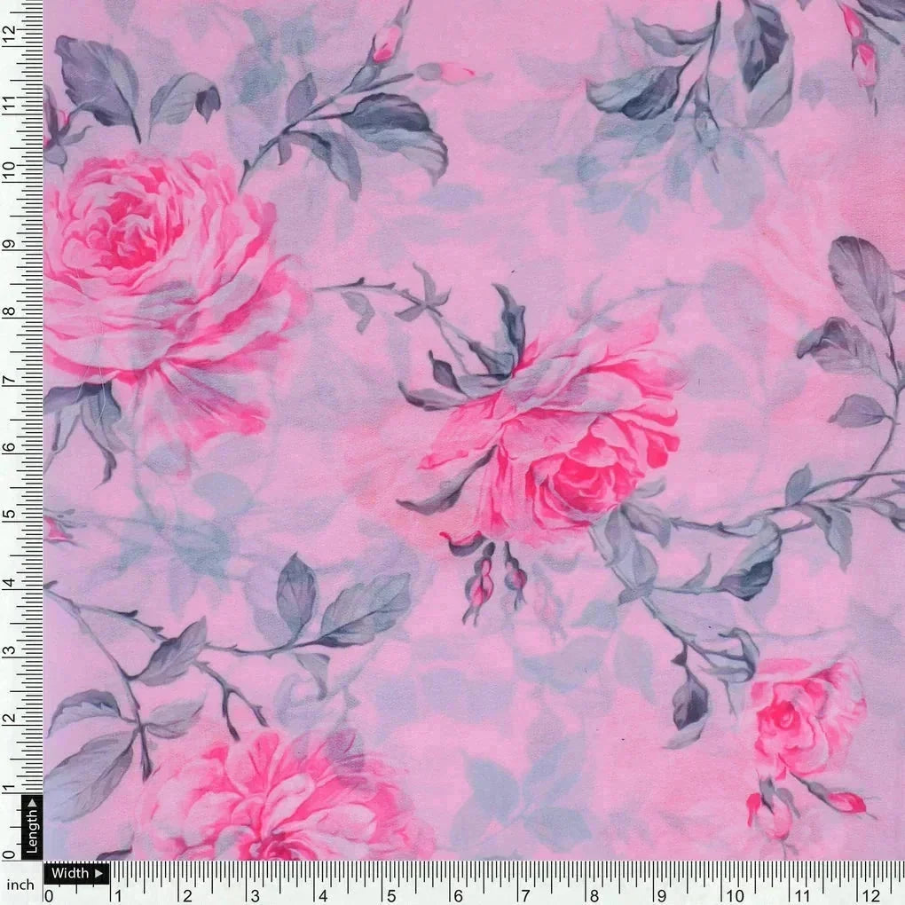 Pink Rose Allover Digital Printed Fabric - Weightless – we 0 ta06118p2 110 pink rose allover digital printed fabric weightless 4