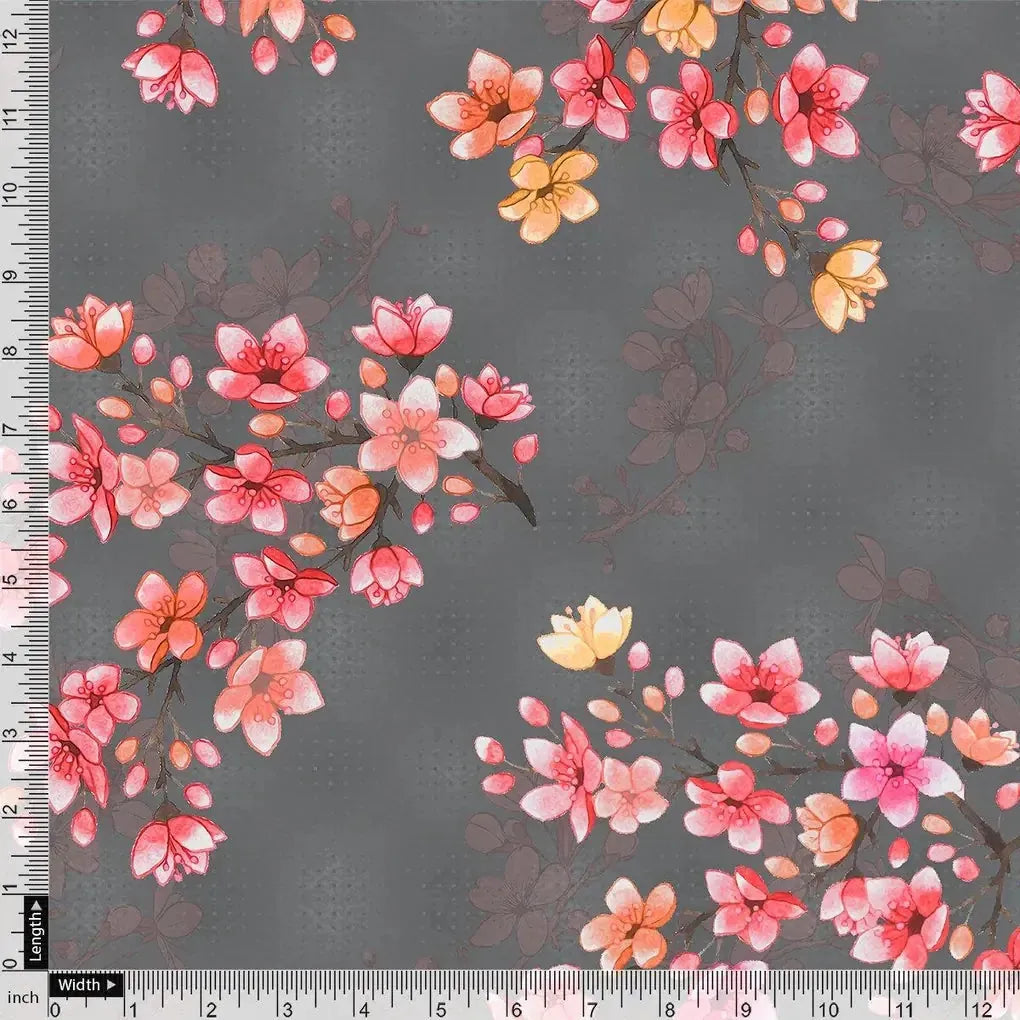 Pinkish Flower Bunch Repeat Digital Printed Fabric - Weightless – we 0 ta06246 110 pinkish flower bunch repeat digital printed fabric weightless 4