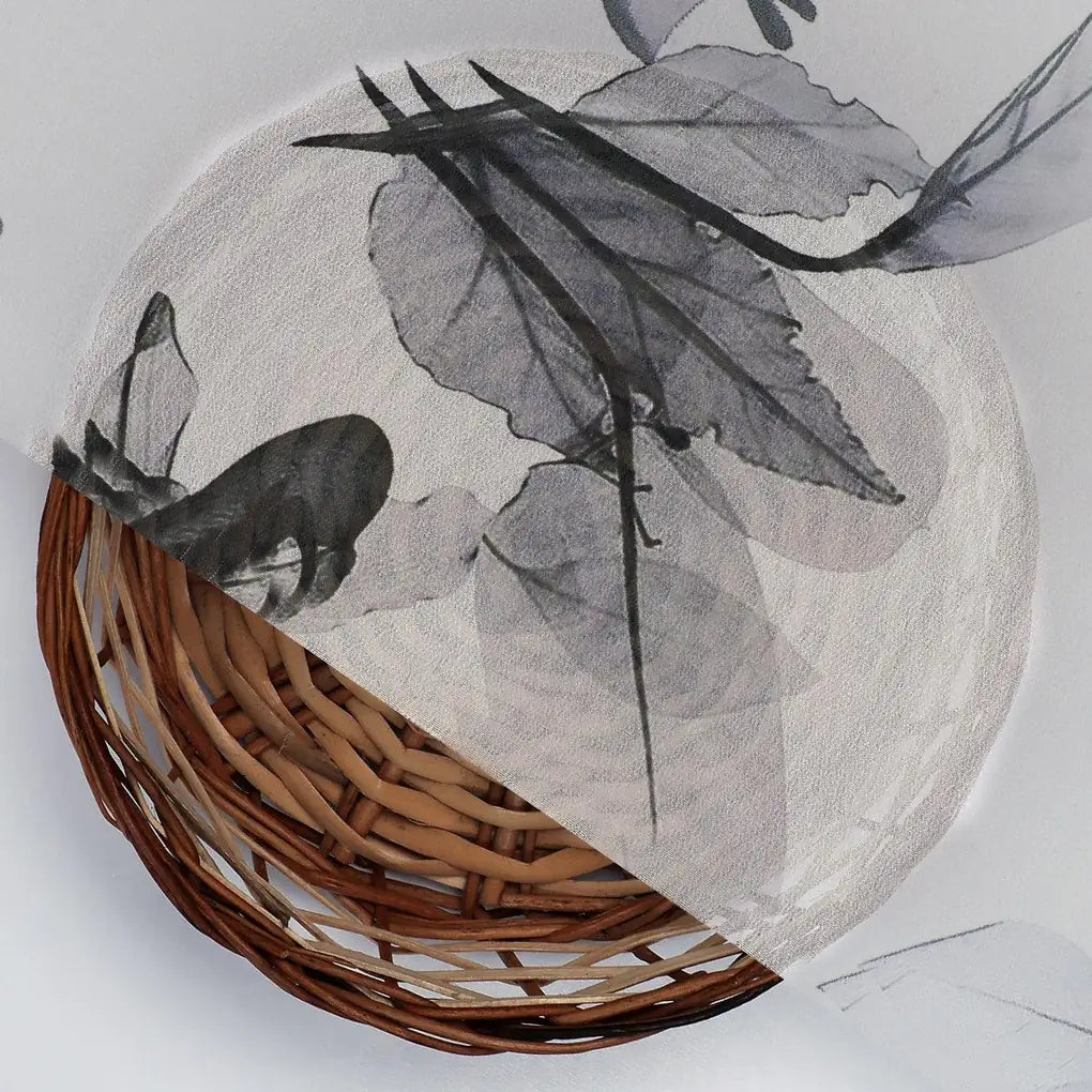 Black Floating Flowers Digital Printed Fabric - Weightless – we 0 ta06256 110 black floating flowers digital printed fabric weightless 2