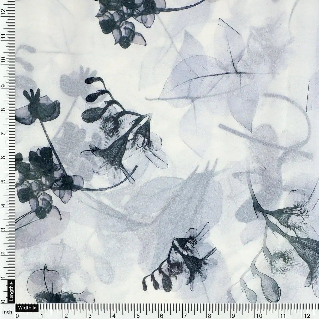 Black Floating Flowers Digital Printed Fabric - Weightless – we 0 ta06256 110 black floating flowers digital printed fabric weightless 4