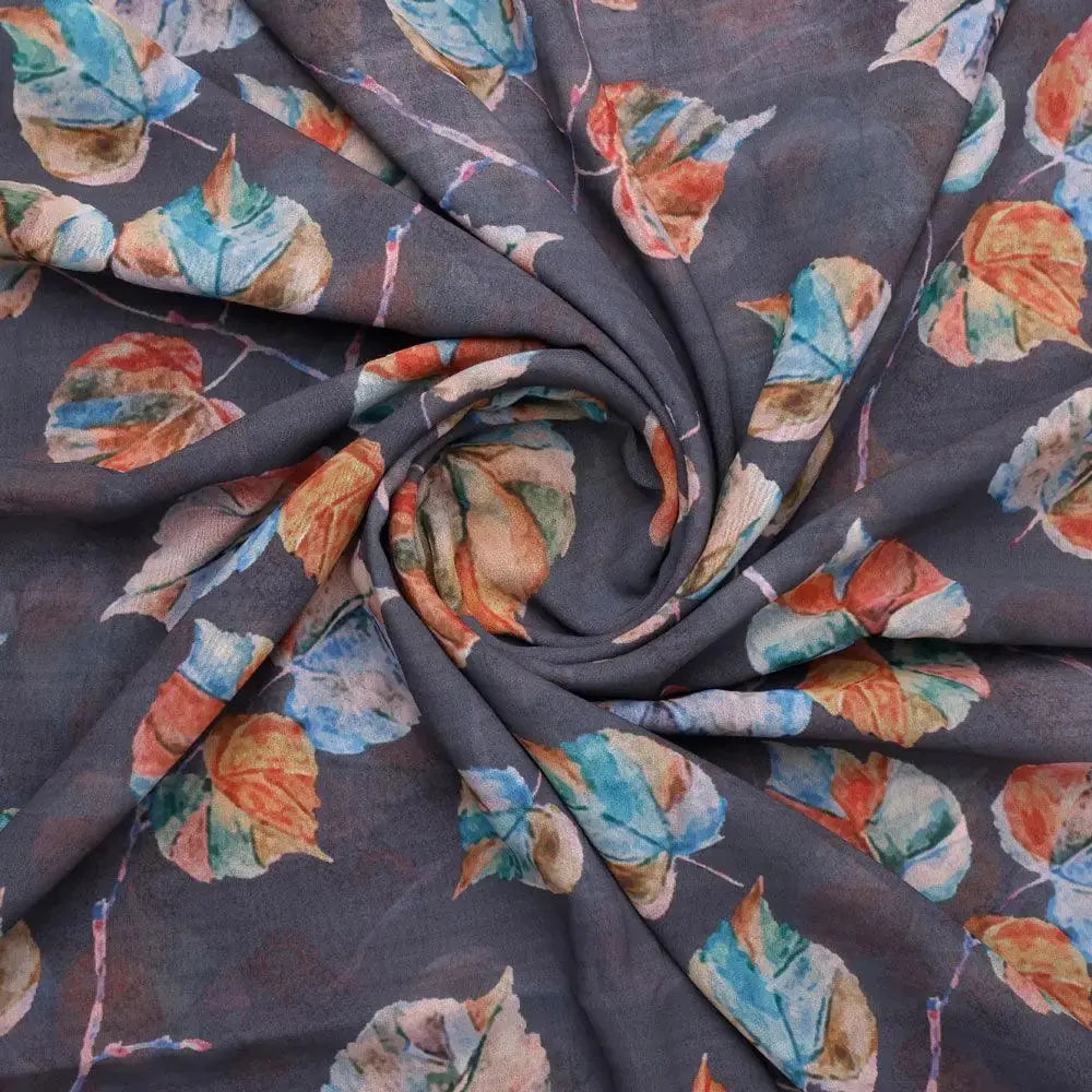 Colourful Floating Leaves Digital Printed Fabric - Weightless – we 0 ta06549 110 colourful floating leaves digital printed fabric weightless 1